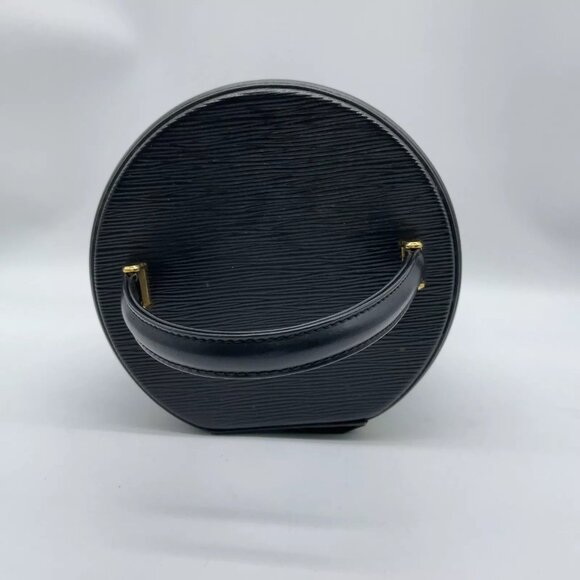 Authentic Louis Vuitton Epi Noir Cannes M48032 Cosmetic HandBag W/Bag - Picture 6 of 11